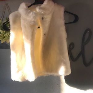 Carter's Cream Furry Vest